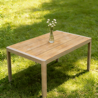Tables et chaises de salle à manger modernes pour jardin, terrasse, restaurant ou café, ensemble de table à manger en aluminium pour extérieur