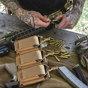 Pochette universelle en nylon étanche Triple Mag 3 emplacements Magazine accessoire de chasse de tir en plein air équipement de défense personnelle - Product Image 6