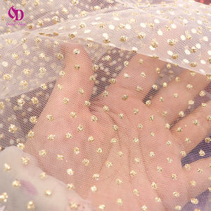 Tissu en tulle à paillettes motif galaxie étoilée de Noël, imprimé petits pois, en polyester, pour filles, mariages et usage extérieur - Product Image 5