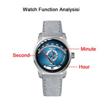 Montres automatiques à minutes rétrogradées, secondes centrales, style simple, mécaniques, heures sauteuses, montre-bracelet homme, fabricant sur mesure