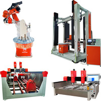 Machine de sculpture sur marbre 3D à bras robotique KUKA HUALONG Machinery, routeur CNC à 7 axes, gravure sur granit, sculpture sur pierre, robot à vendre