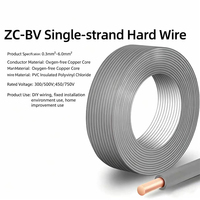 Cable de Cobre Sólido de Alta Conductividad BV, Cable Eléctrico Doméstico con Aislamiento de PVC para Proyectos de Cableado de Construcción
