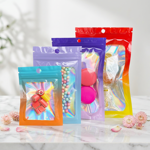 ถุงซิปล็อคพิมพ์ลายตามสั่งแบบขายส่ง ปิดผนึก 3 ด้าน มีหน้าต่างใส ย่อยสลายได้ ฉีกง่าย ผลิตจากโรงงานโดยตรง MOQ ต่ำ รับผลิตแบบ OEM ODM - Product Image 1