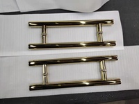 Pipee rond Type H en acier inoxydable, porte coulissante, accessoires de salle de bains, porte de douche, poignée en verre, offre spéciale
