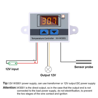 Thermostat numérique régulateur de température W3002 XH-W3001 V 110V 12V 24V, régulateur de température pour incubateur d'aquarium, 220
