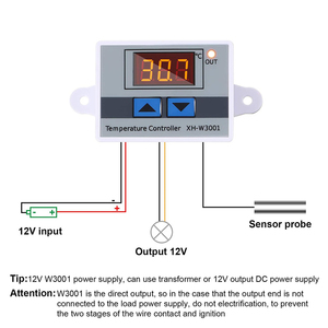 XH-W3001 डिजिटल तापमान नियंत्रक थर्मोस्टेट W3002 110V 220V 12V 24V Thermoregulator मछलीघर इनक्यूबेटर अस्थायी नियामक - Product Image 4