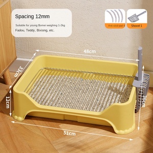 Toilette pour chien, bac à excréments anti-fuites, urinoir, écologique, portable, réutilisable, en plastique carré avec grille en maille, 20L, bac à sable pour chien de petite et moyenne taille - Product Image 4