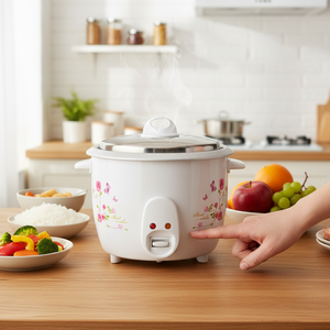 Cuisinière à riz automatique 700W 1,8L avec revêtement antiadhésif, cuisson rapide, maintien au chaud pour usage en cuisine, contrôle mécanique du minuterie, synchronisation précise - Product Image 4