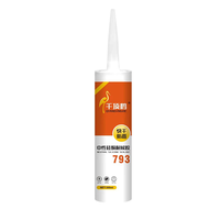 Vente en gros de silicone à durcissement acide 881, adhésif imperméable à séchage rapide pour verre, blanc porcelaine/transparent, pour usage domestique