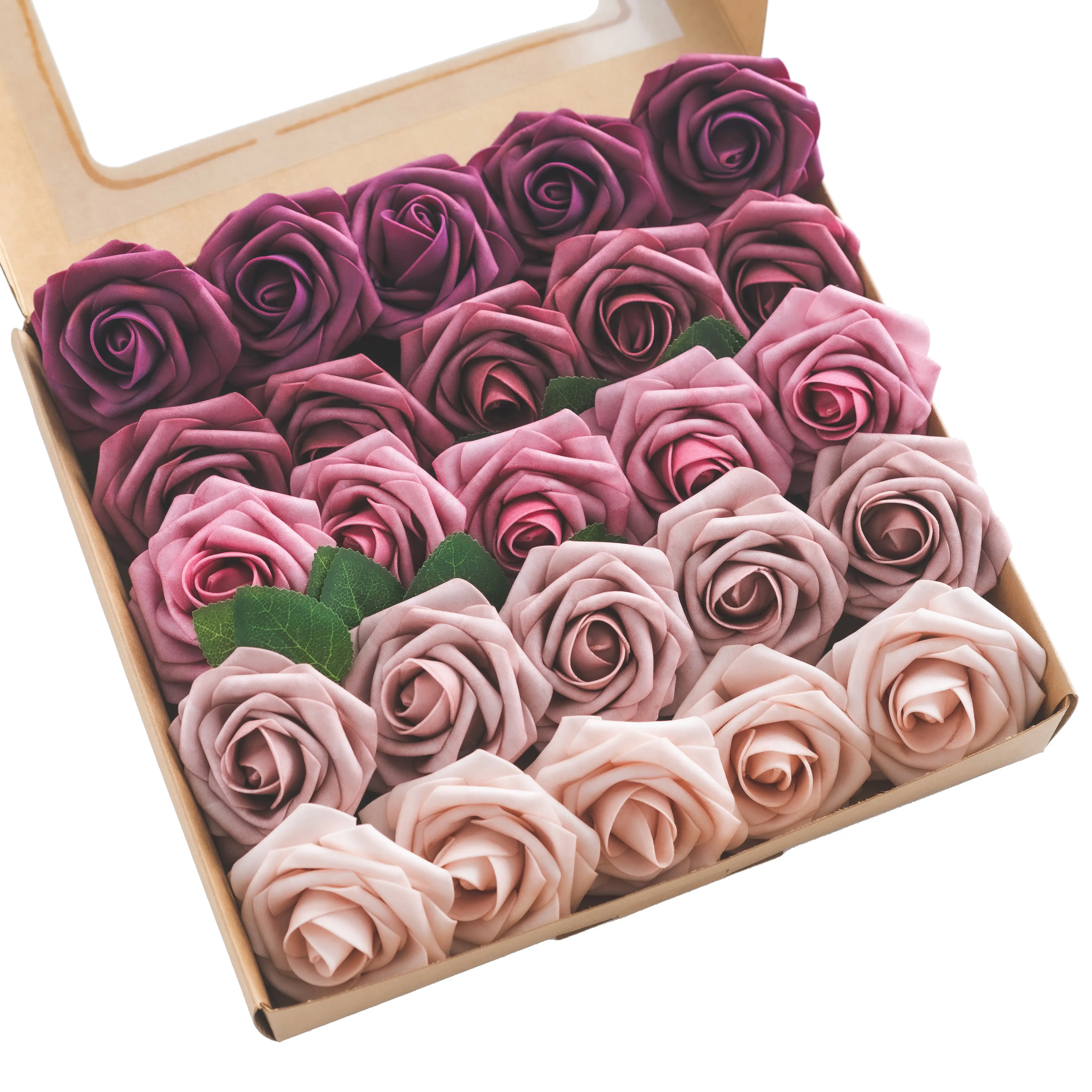 थोक पुष्प लाल फोम गुलाब का गुलदस्ता रंगों दालचीनी के नखलिस्तान पुष्प फोम फूल रियल टच फूल शादी एहसान के लिए