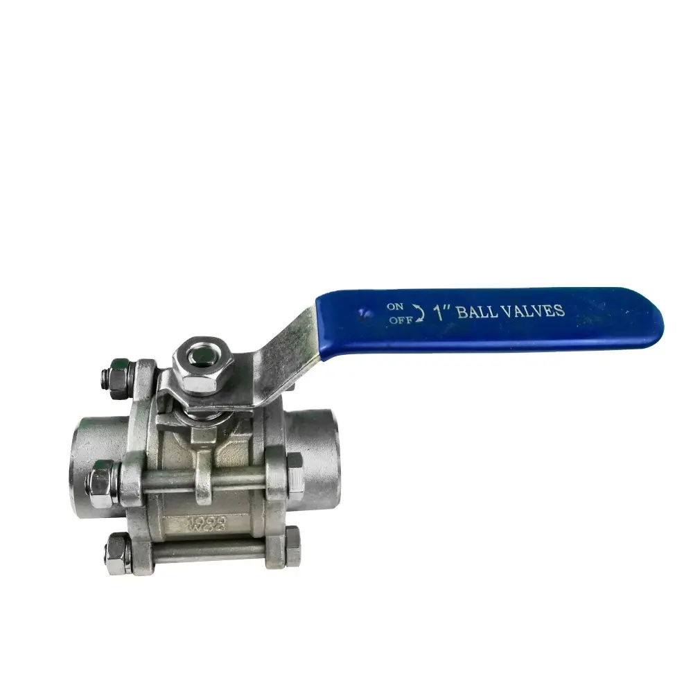 XYMTB Conexão soldada de baixa pressão manual de 3 peças de aço inoxidável alça extensão bola válvula