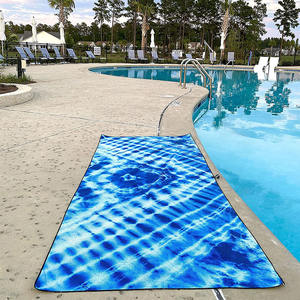 Telo <span class=keywords><strong>mare</strong></span> Waffle <span class=keywords><strong>in</strong></span> <span class=keywords><strong>microfibra</strong></span> con stampa personalizzata e borsa per il trasporto - Product Image 5