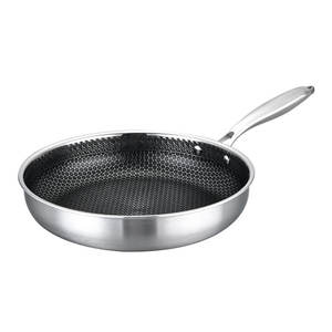 Poêle à frire en acier inoxydable 304 à trois couches épaissies en nid d'abeille pour steak aux œufs frits - Product Image 1