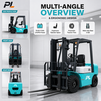 Truk Forklift Bertenaga Lithium PL 2000 kg 76.8 V Baterai Listrik 4 Roda untuk Penanganan Pallet di Hub Logistik
