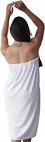Serviette enveloppante en microfibre blanche Shengyuan pour femmes, logo personnalisé, serviette enveloppante à séchage rapide, peignoir réglable avec poche pour spa de beauté