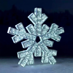 3D Snowflake Motif <b>Light</b> for Outdoor Christmas Streets, Parks, Plazas and Commercial Landscape Displays - Product Image 1