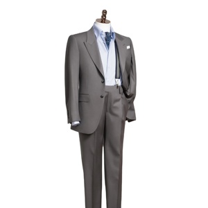 <span class=keywords><strong>Traje</strong></span> de negocios para hombre de <span class=keywords><strong>corte</strong></span> <span class=keywords><strong>italiano</strong></span> hecho a medida de alta calidad 100% lana gris conjunto de tres piezas con chaqueta de dos botones - Product Image 1