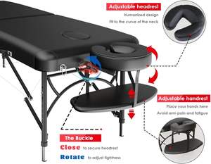 <span class=keywords><strong>Lit</strong></span> de massage pliable avec revêtement en cuir synthétique doux - Product Image 3