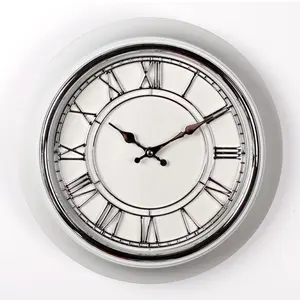 Chinese manufacturers supply 3D gray white antique home decoration digital wall clocks