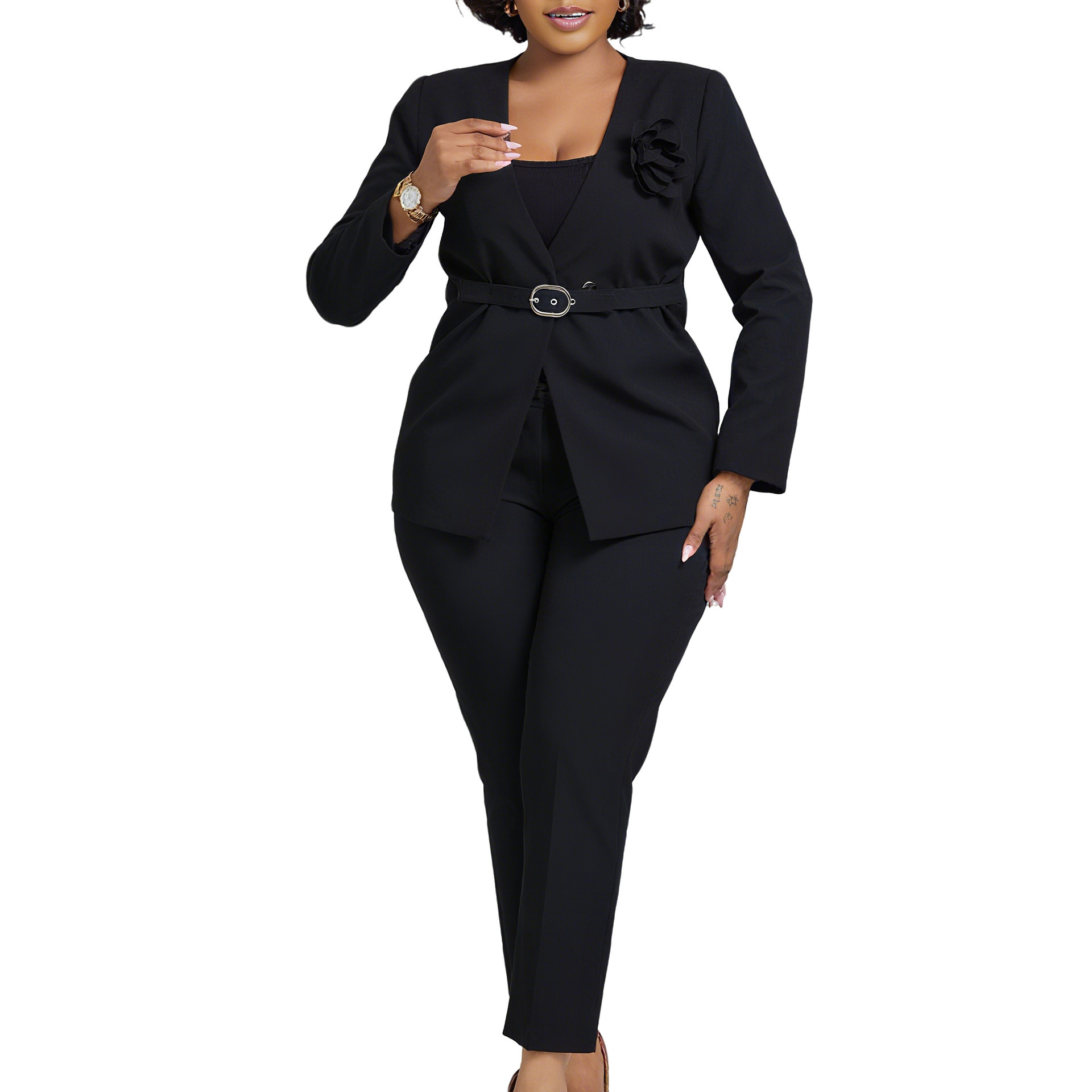 Trendy Ladies Suits Office Wear Autumn Outfits for Women Long Sleeve Top +Pant Set Two Piece Set Women Clothing · image 5