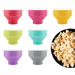 Tự Chế Lò Vi Sóng Biểu Tượng Tùy Chỉnh Bỏng Ngô Popper Các Nhà Sản Xuất Đóng Mở Bpa Miễn Phí Silicone Bỏng Ngô Bát Với Xử Lý Và Nắp - Product Image 3