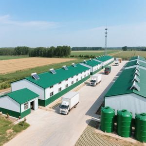 Profesyonel kümes hayvancılığı için 1 yıl garanti ile ticari Modern kontrollü çelik yapı tavuk evi - Product Image 5