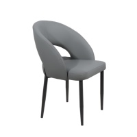 Chaise rembourrée en fer de style industriel rétro, coussin en cuir, rivets, structure métallique, tendance, bar, café, maison, cuisine