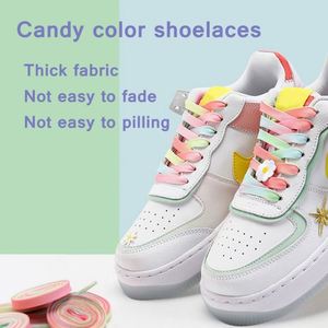 Lacets de chaussures unisexes pour enfants et adultes, en polyester élastique, à motif uni, couleur bonbon - Product Image 2