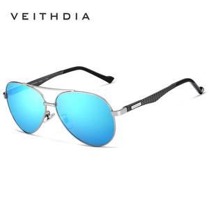 Veithdia Men Sunglasses Polarized Blue Lens Metal <b>Frame</b> UV400 Driving Fishing - Product Image 4