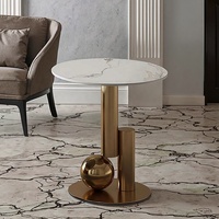 Table Basse Haut de Gamme de Luxe Style Moderne avec Piétement Métallique de Haute Qualité pour Salon, Chambre et Salle à Manger