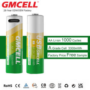GMCELL 1.5V <b>AA</b> Ultra Large Capacity Rechargeable <b>Battery</b> USB-C Rechargeable <b>Lithium</b> <b>Batteries</b> 1000 Cycle 1.2V Ni-MH <b>battery</b> - Product Image 1