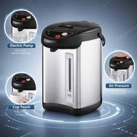 Bouilloire Électrique 750W en Acier Inoxydable avec Fonction Réchauffement, Jauge de Niveau d'Eau Visible, Arrêt Automatique, 3-5L, pour Maison, Hôtel, Camping-car