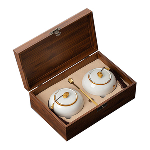 Custom personalizzato grande valigia Set da tè <span class=keywords><strong>scatola</strong></span> <span class=keywords><strong>regalo</strong></span> di lusso colore personalizzato tazza da caffè in ceramica artigianato per confezione <span class=keywords><strong>regalo</strong></span> in legno - Product Image 1