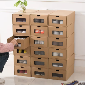 صناديق تخزين أحذية رياضية قابلة للطي من ميكسويرز، مصنوعة من الأكسفورد مع نافذة ودرج للتغليف - Product Image 5