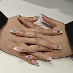 <span class=keywords><strong>Uñas</strong></span> Postizas Modernas Muhaha, Diseño Francés Veraniego a Cuadros con Frutas - Product Image 6