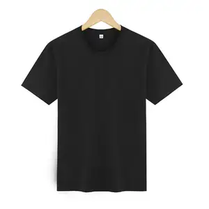 Plain Men Shirts Wholesale High Quality Mens Blank Tshirt Custom Printing Plain T-shirt Logo Printed Black T Shirts