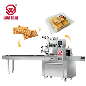 High speed small biscuit cookies flow Multifunctional packing machine
