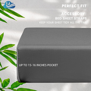 Cloudland 300TC 100% Cotton Modern 4-Piece King Size Bedding Set <strong>Fitted</strong> <strong>Sheet</strong> - Product Image 4