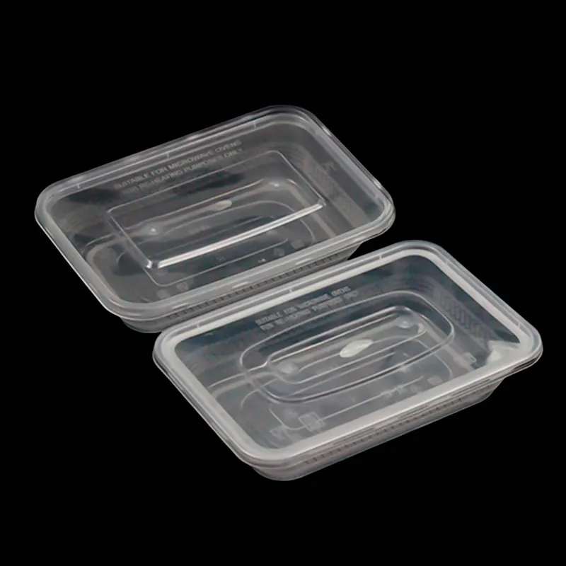 Disposable Plastic Container Packing PP Rectangular take out food container