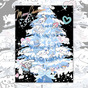 Kit Pittura a Numeri Fai da Te Albero di Natale Cartone Animato, Vernice Acrilica Alta Trasparenza, Tela Disponibile in Diverse Misure, Regalo Artigianale Natalizio per la Casa - Product Image 2