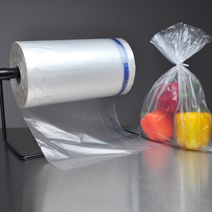 Rollo de Bolsas de Plástico <span class=keywords><strong>PE</strong></span> Personalizadas OEM, Transparentes, con Fuelle Lateral, Asa Flexiloop en Relieve, Desechables, para Supermercado y Exhibición, 7-80 - Product Image 5
