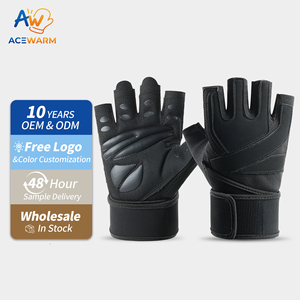 Guantes Deportivos AceWarm de Alta Calidad, Unisex, Transpirables, Antideslizantes, Ligeros, de Medio Dedo, con Correa Ajustable para la Muñeca, para Gimnasio y Deportes - Product Image 1