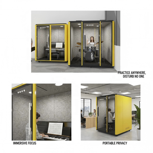 Cabina de Música Prefabricada Moderna, Oficina Insonorizada para Hoteles, Salas de Estar, Escuelas y Oficinas - Product Image 3