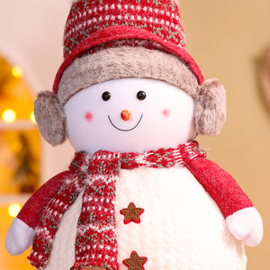 Christmas Snowman Ornaments Decorations Christmas Snowman with <b>Red</b> Knitted <b>Scarf</b> Christmas Decor for Mall/Store Displays - Product Image 2