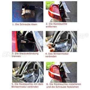 Un Par de Luces Traseras Semidinámicas con Intermitentes LED y Cableado para VW Golf 7 2012-2018 - Product Image 6