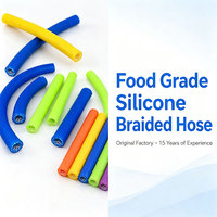 Tuyau en silicone tressé de qualité alimentaire sur mesure, tuyau renforcé haute pression pour boissons, eau, lait, pompe à café, équipement