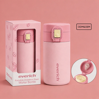 Mug isotherme en acier inoxydable Everich 300 ml avec couvercle pop-up, facile à nettoyer, pour boissons chaudes et froides, sans BPA, mug sûr pour l'eau