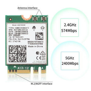 Carte réseau sans fil <span class=keywords><strong>Intel</strong></span> <span class=keywords><strong>AX210NGW</strong></span> 802.11ac 802.11ax BT5.3 Tri-bande 2.4G 5G 6G NGFF M.2 5400M Wifi 6E Adaptateur Ethernet - Product Image 2