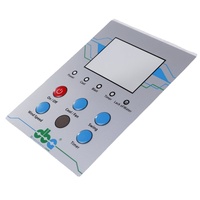Deson Boîtier en plastique pour PC avec impression de forme personnalisée Panneau avant Film de superposition graphique d'impression de feuilles de polycarbonate rouge Clavier