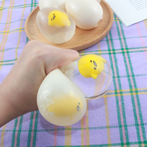 Pelota antiestrés de yema de huevo transparente, juguete de rebote lento para aliviar el estrés - Product Image 2